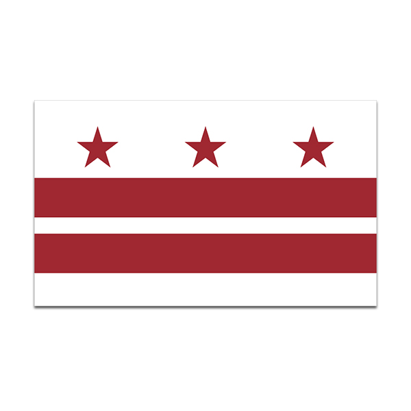 Washington, D.C. State Flag DC Vinyl Sticker Decal Rotten Remains