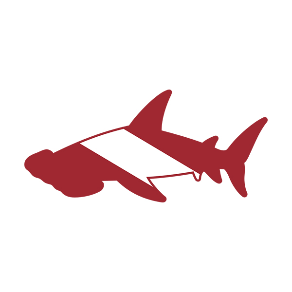 Hammerhead Shark Decal Diver Flag Rescue Diving Vinyl Sticker (LH) Rotten Remains