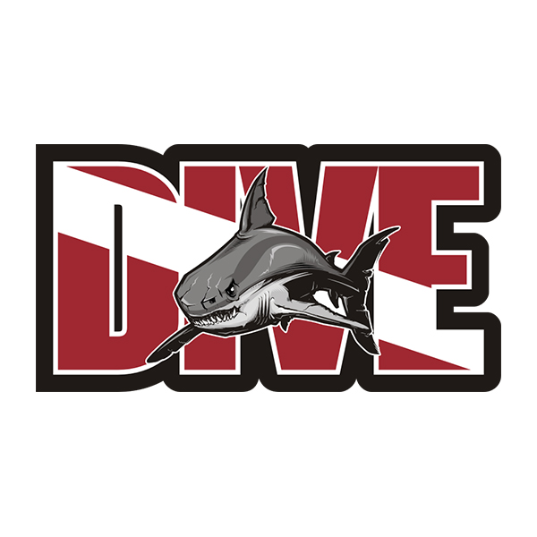 Dive Great White Shark Sticker Decal Rotten Remains