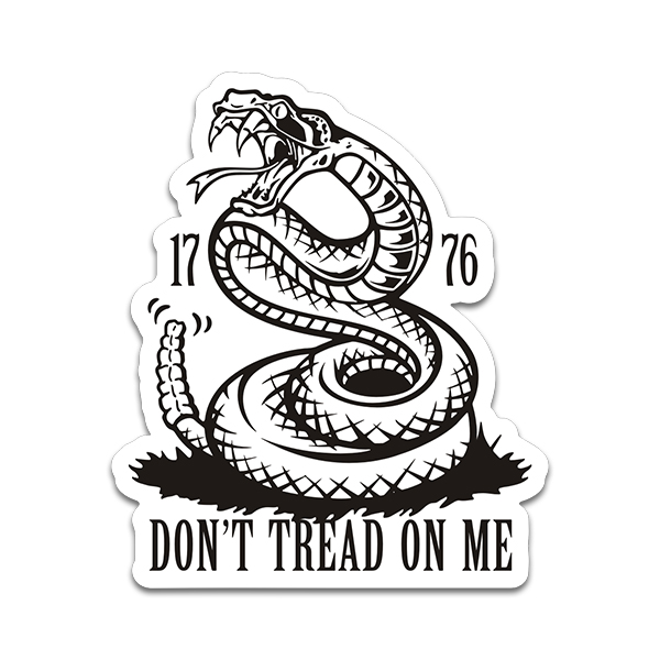 Don't Tread On Me Sticker Decal 1776 Gadsden Liberty Rattlesnake V4