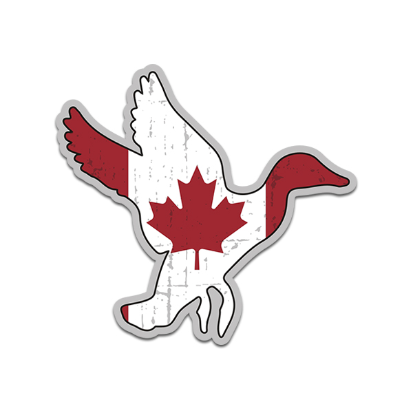 Duck Waterfowl Canadian Flag Canada Sticker Decal (RH) Rotten Remains