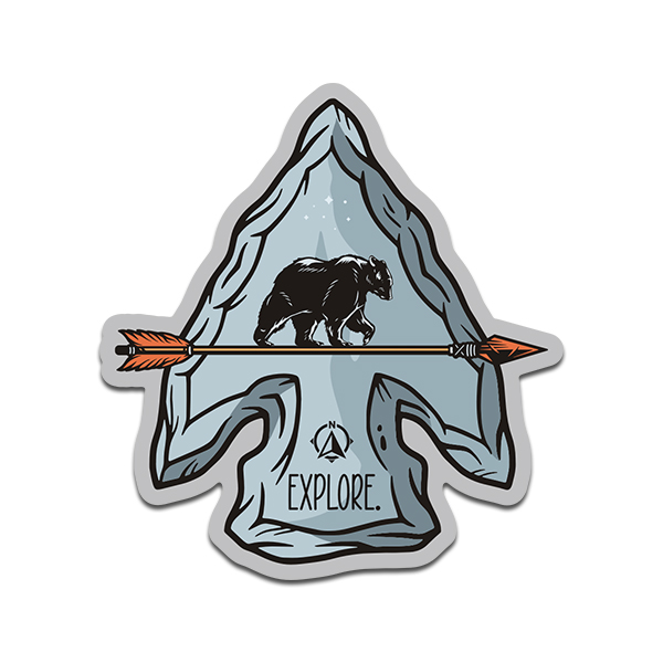 Arrowhead Grizzly Bear Sticker