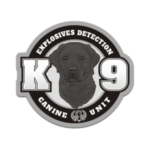 Black Labrador K9 Explosives Detection K-9 Dog Sticker Decal Rotten Remains