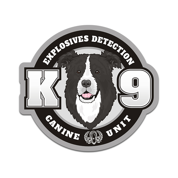 2 NARCOTIC K-9 POLICE EMERGENCY 911 CAUTION REFLECTIVE 2 COLOR DECALS in White