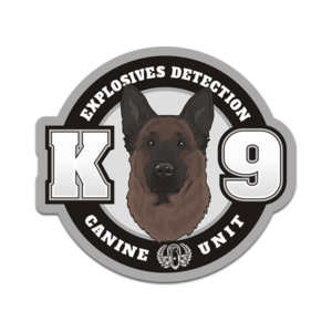 German Shepherd K9 Explosives Detection K-9 Dog Sticker Decal Rotten Remains