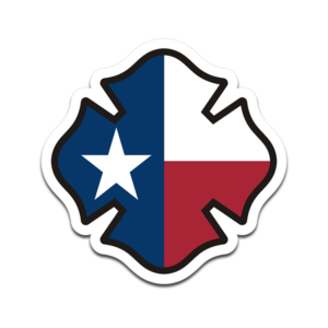 Texas State Flag Firefighter Decal TX Fire Rescue Maltese Cross Sticker