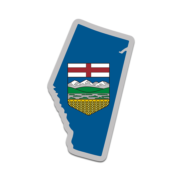 Alberta Province Shaped Flag Decal Canada AB Map Vinyl Sticker Rotten Remains