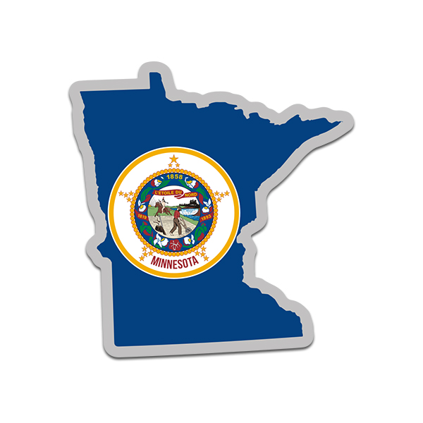 Minnesota State Shaped Flag Decal MN Map Vinyl Sticker Rotten Remains