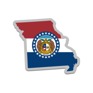 Missouri State Shaped Flag Decal MO Map Vinyl Sticker Rotten Remains