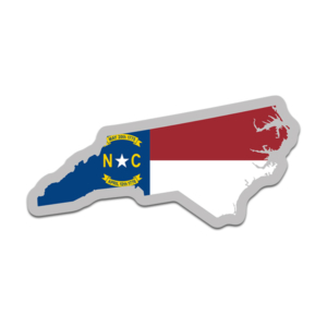 North Carolina State Shaped Flag Decal NC Map Vinyl Sticker Rotten Remains