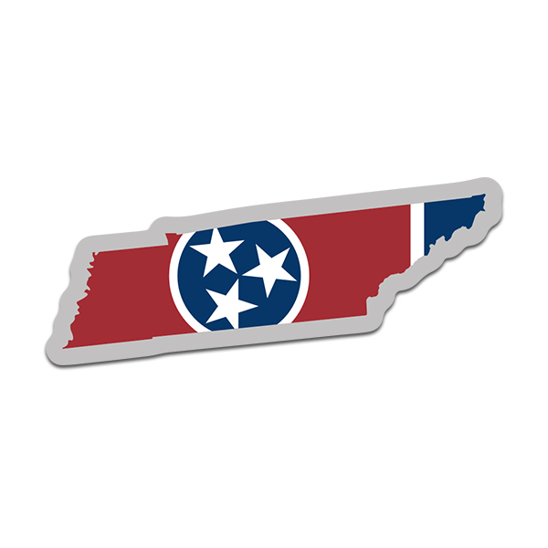 Tennessee State Shaped Flag Decal TN Map Vinyl Sticker Rotten Remains