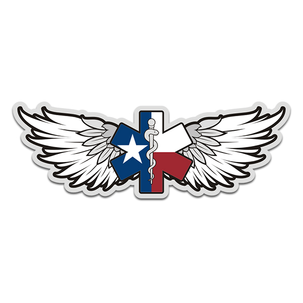 Flight Medic Texas Star of Life TX Paramedic EMS Sticker Decal Rotten Remains