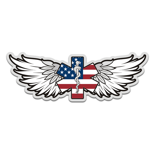Flight Medic American Star of Life USA Paramedic Sticker Decal Rotten Remains