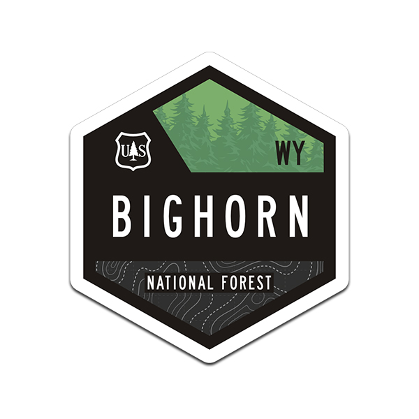 Bighorn National Forest Sticker Decal Wyoming WY USA V1 Rotten Remains