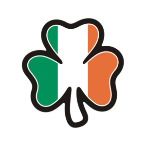 Irish Flag Shamrock Sticker