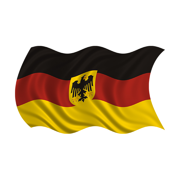 Germany Waving Flag Decal Eagle Crest German Vinyl Sticker (LH) Rotten Remains