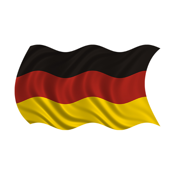 Germany Waving Flag Decal Deutschland German Car Vinyl Sticker (LH) Rotten Remains