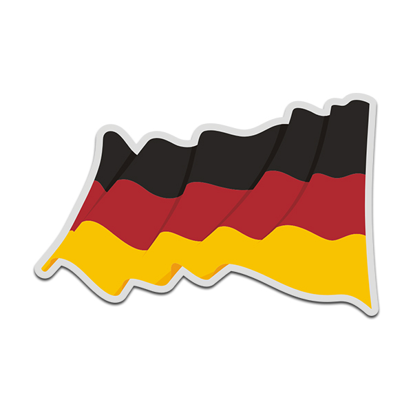 Germany Waving Flag Deutschland German Decal Sticker (LH) V4 Rotten Remains
