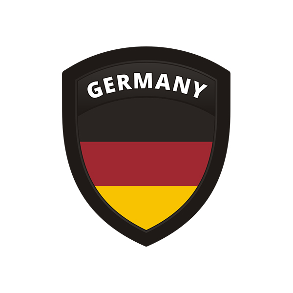 Germany Flag German Deutsch Shield Badge Sticker Decal Rotten Remains