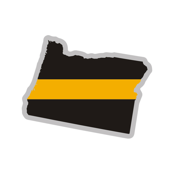 Oregon State Thin Gold Line Decal OR Dispatcher Vinyl Sticker Rotten Remains