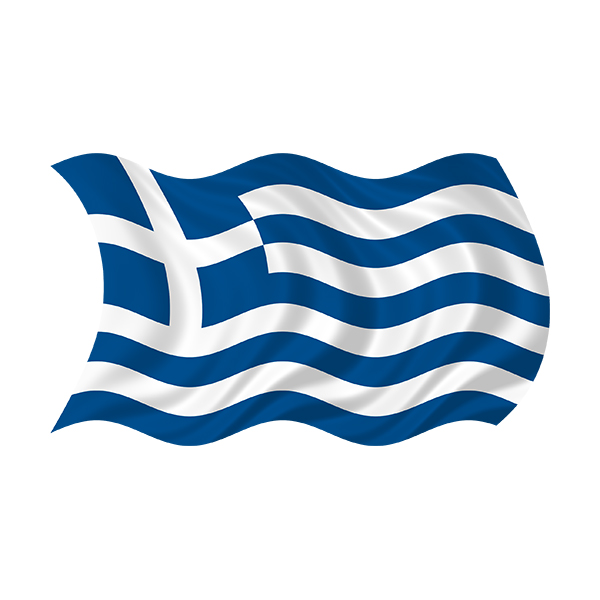 Greek National Flag Greece Vinyl Sticker Decal Blue And White Rectangular Shape 