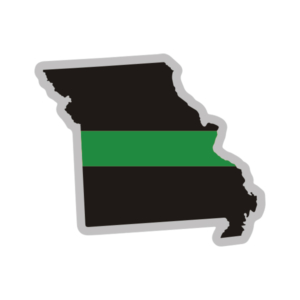 Missouri State Thin Green Line Decal MO Military Ranger Sticker Rotten Remains