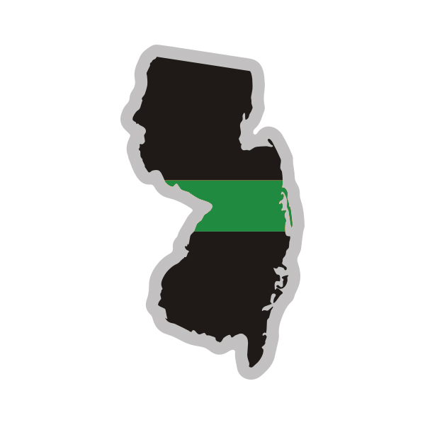 New Jersey State Thin Green Line Decal NJ Military Ranger Sticker Rotten Remains