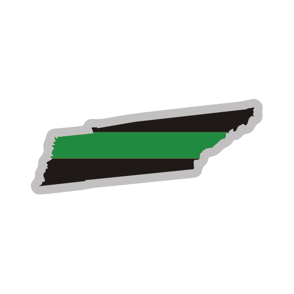 Tennessee State Thin Green Line Decal TN Military Ranger Sticker Rotten Remains