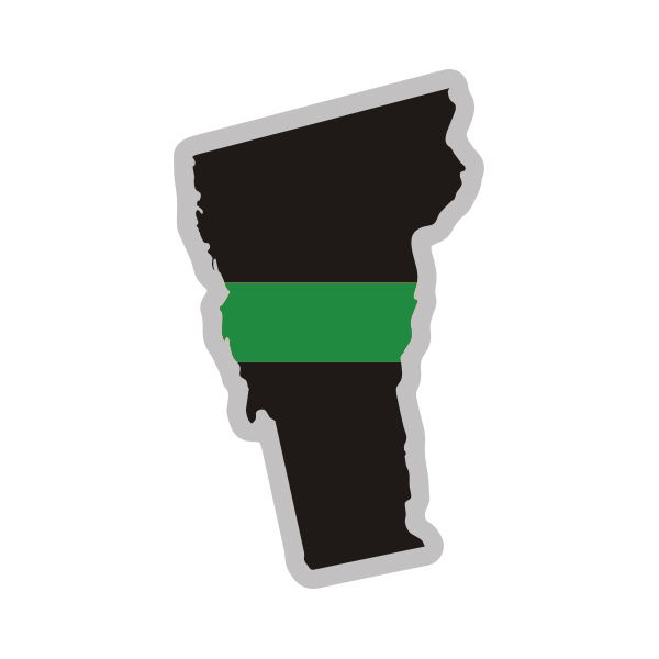 Vermont State Thin Green Line Decal VT Military Ranger Sticker Rotten Remains