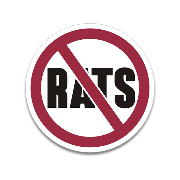 No Rats Union Labor Hard Hat Helmet Truck Sticker Decal V2 | Rotten Remains Knights Of Labor Union