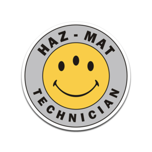 Hazmat Technician Three Eyed Smiley Sticker Decal Firefighter