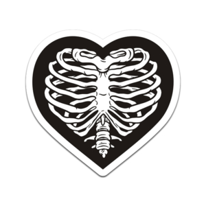 Heart Rib Cage Sticker