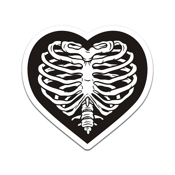 Heart Rib Cage Sticker