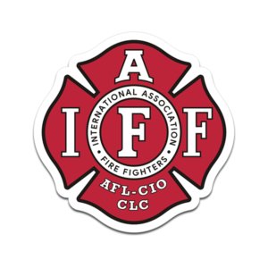 IAFF Red Black Sticker