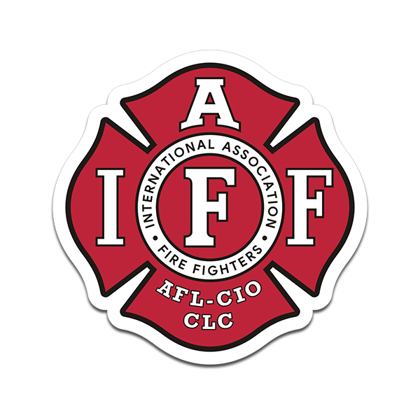 IAFF Red Black Sticker