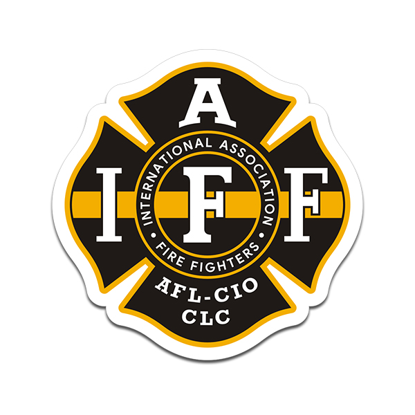 IAFF Thin Gold Line Sticker