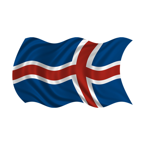 Iceland Waving Flag Decal Icelandic Nordic Car Vinyl Sticker (LH) Rotten Remains