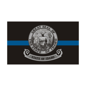 Idaho State Flag Thin Blue Line ID Police Officer Sheriff Sticker Decal Rotten Remains