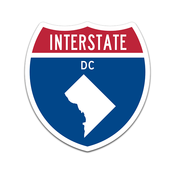 District of Columbia Interstate Highway Sign Sticker Decal DC USA Freeway Rotten Remains