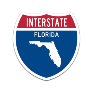 Florida Interstate Highway Sign Sticker Decal FL USA Freeway Traffic Roadway Rotten Remains