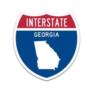 Georgia Interstate Highway Sign Sticker Decal GA USA Freeway Traffic Roadway Rotten Remains