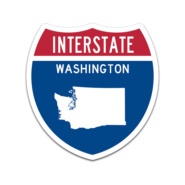 Washington Interstate Highway Sign Sticker Decal WA USA Freeway Traffic Roadway Rotten Remains