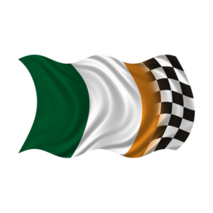 Ireland Racing Checkered Flag Decal Irish Race Car Vinyl Sticker (RH) Rotten Remains