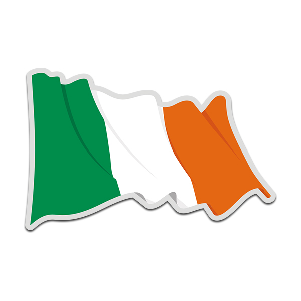 Ireland Waving Flag Irish Celtic Vinyl Decal Sticker (RH) V4 Rotten Remains