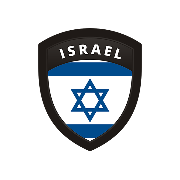 Israel Flag Vinyl Sticker Decal Israeli Hebrew Shield V2