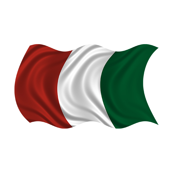 Italy Waving Flag Decal Italian Italia Car Window Vinyl Sticker (LH) Rotten Remains