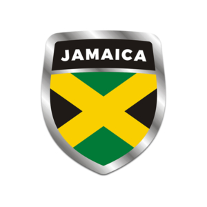 Jamaica Flag Shield Badge Sticker Decal Rotten Remains