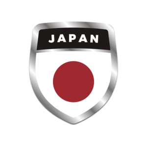 Japan Flag Shield Badge Sticker Decal Rotten Remains