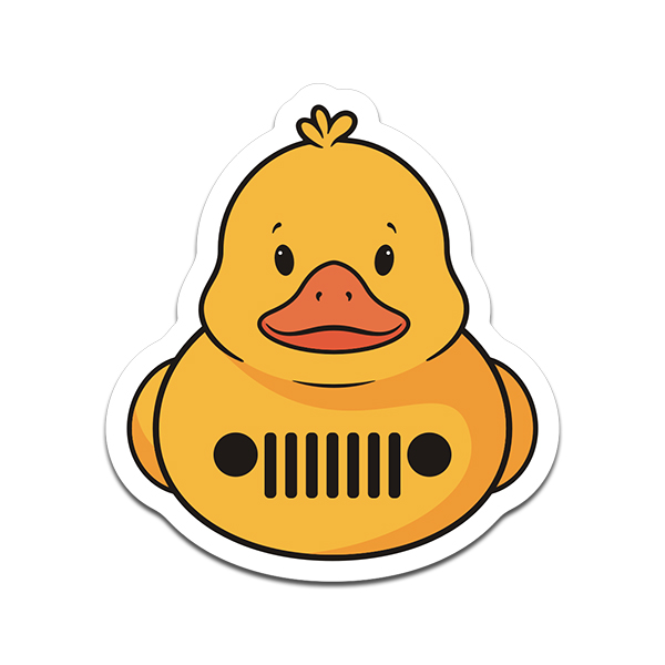 Duck Duck Jeep Sticker Yellow Rubber Ducky V1