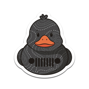 Duck Duck Jeep Sticker Off Road Topographic Map Rubber Ducky V3